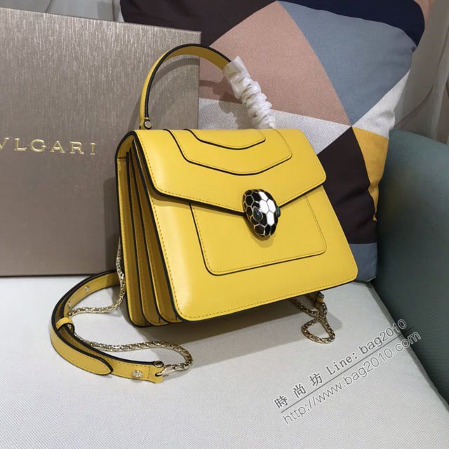 Bvlgari女包 寶格麗三層新款蛇頭包 經典蛇頭搭扣 手提斜挎款女包 B287961  fyd1458